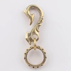 Brass Anchor Rudder Pendant Creative Navigation Gift Keychain Necklace Pendant