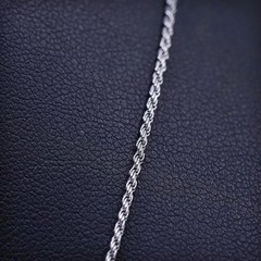 18” 2mm, vintage Italian sterling silver 925 Singapore rope chain necklace