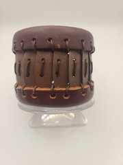 Artisan Crafted Chunky Grunge Leather Rusty Metal Bracelet 6.5″-8.5″ Punk