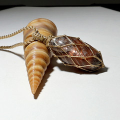 Creative Life Force— Haze Sunstone Shiva Lingam Necklace— Sacred Stone Talisman