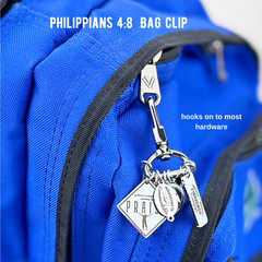 PHILIPPIANS 4:8 Bangle Charm Bracelet Keychain UPICK Faith Based Christian Gifts