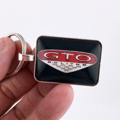 Vintage Pontiac GTO 6.0 Fender Emblem Badge Logo 1″ x 1.25″ Diameter Keychain