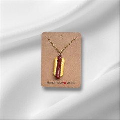 Handmade Hot Dog Necklace Realistic Polymer Clay Food Jewelry Fast Food Charm