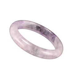 Natural Amethyst Bangle Bracelet 49.09g 60mm ID Lavender Purple Gemstone Certifi