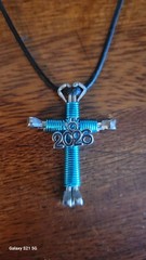 Horseshoe Nail Disciple Cross Necklace (10) Handmade! Date Crosses 2026