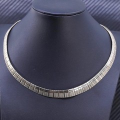 16”, Italian vermeil gold sterling silver 925 Cleopatra, graduated necklace
