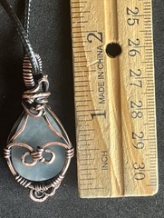 Aquamarine ~ Handmade Copper wire wrapped pendant jewelry 12u