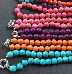 8mm Blue howlite turquoise Necklace Gemstone Bead Knotted 18″24″ 36″ 48″ Lariat
