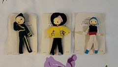 Hand Made «Doll Brooches» Set Of 3 from Japan