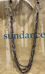 NWOT Sundance Catalog Iolite Apatite Aquamarine “Blue Rainbow Necklace”