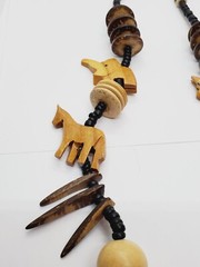 Vintage Estate Find Old Tribal Necklace Very Cool(21)