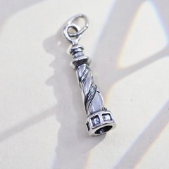 Vintage sterling silver charm, 925 lighthouse pendant