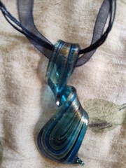 Murano Glass Necklace: Color: Turquoise Multi