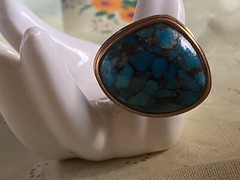 Barse Magnesite Shades Of Earth Stunning Size 7 Statement Ring