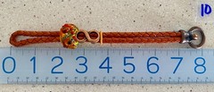 Lampwork Bead Braided Leather Bracelet Infinity Metal Hook Art Glass Bangle