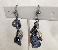 CHICO’S Sloane Copper Tone Disc & Bead Dangle Earrings Hypo-Allergenic