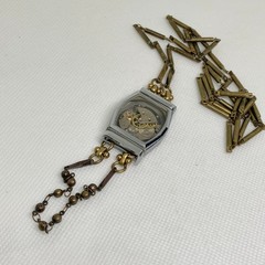 Steampunk Junk Handmade Statement Necklace Diorama Upcycled Watch Parts 25mm