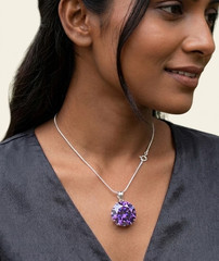 15.00 Ct Certified Purple Diamond Pendant, Tariffs FREE & Matching Studs .