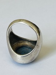 Vintage Sundance Catalog Peyote Bird 925 Denim Lapis Sterling Silver Ring Size 6