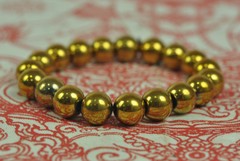 SUPER RARE LEKLAI GOLD BEAD BRACELET LP SOMPORN MAGIC PROTECT WEALTH THAI AMULET