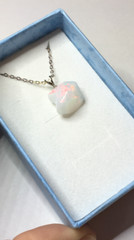 #350- 7.35ct Genuine Freeform Ethiopian Welo Opal on a Sterling Silver Chain