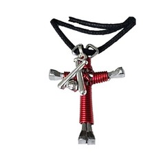 New Hand Made Horseshoe nail cross necklaces w/Dif Colors and Baseball Charms