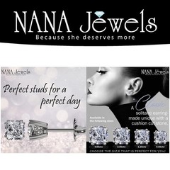 Yellow Gold Plated Silver Stud Earrings With 2.00 CTW Cushion Cut Zirconia – 6MM