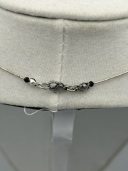 18 in Faceted Black Spinel Liquid Silver Necklace