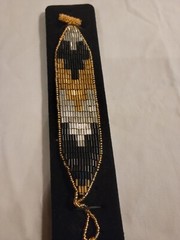 Himalayan Gems Waterfall Potay Bead Necklace, Bracelet, Earrings-BLACK/GOLD NWT