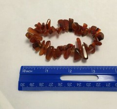 Tumbled Single Strand Agate Gemstone Crystal Chip Nugget Elastic Band Bracelet