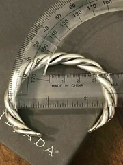 Silpada 925 Sterling Silver Cuff Bracelet B0014 RARE Twisted Cable Heavy