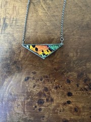 Real Butterfly Wing Necklace – Reversible Handmade Encased Nature -18 Inch