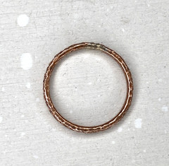 Copper Ring Stackable Hammered Rings band Size 6.5 Wedding Ring Unisex thin 2mm
