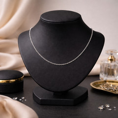 Polished Surgical Stainless Steel 2mm Flat Cable Chain Necklace
