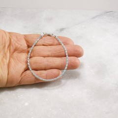 2mm Tiny Amazonite Bracelet – Dainty Sterling Silver Minimal