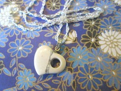 Natural White Gray Jade Love Heart Pendant Necklace 20″ 925 Silver