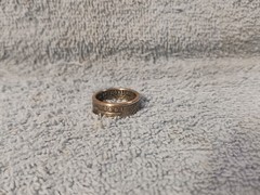 1998 Washington Quarters, Handmade Coin Ring, Size 6-1/2 clad