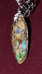 AUSTRALIAN KOROIT BOULDER OPAL SURF PENDANT MULTI COLOUR