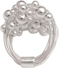 Artisan Handmade .925 Sterling Silver Cocktail Ring Stellar Orbs 8.0 Bali New