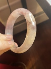 Natural Icy Purple Gemstone Bangle 56 Mm Bracelet
