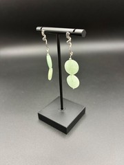 Stone Coin Bead Earrings