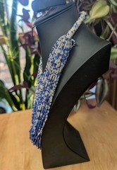 Seed Beads Ombre Women’s Necklace Shades of Blue Multiple strands 25″ Length