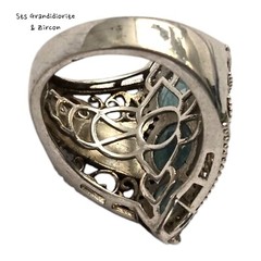 Sts Grandidierite Cambodian Zircon Platinum over Sterling Silver Ringsz8