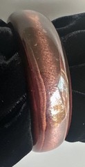 Cypress Handcrafted By Huppke Wood Enameled Bangle Bracelet