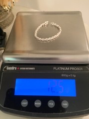 4 mm Sterling Silver Rope Bracelet 7” Artisan Handcrafted 12.5 Grams