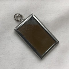 Handmade Reversible Soldered Pewter Charm Pendant “Here’s lookin’ at you kid!”