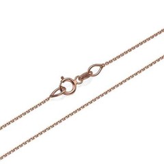 Anchor Link Gold Chain In Solid 14k Rose Gold 0.9mm 16-20″ Jewish Jewelry