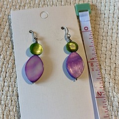 Woman’s Hand Crafted Earrings By Earth Dreams Sterling Silver 1 3/4 Inch