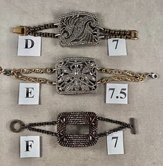 2″ Wide Antique Georgian, Victorian French Cut Steel Cuff Bracelets , 6 Styles