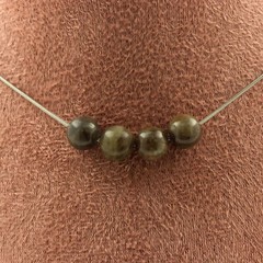 Stones And Minéraux. Necklace 4 Beads Sapphire Of Mogok, Burma , Myanmar.,